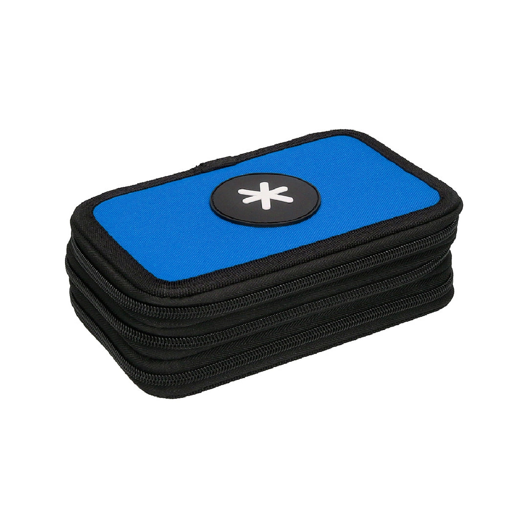 PracticOffice - Plumier Escolar Antartik Triple Cremallera Color Azul 36 Piezas