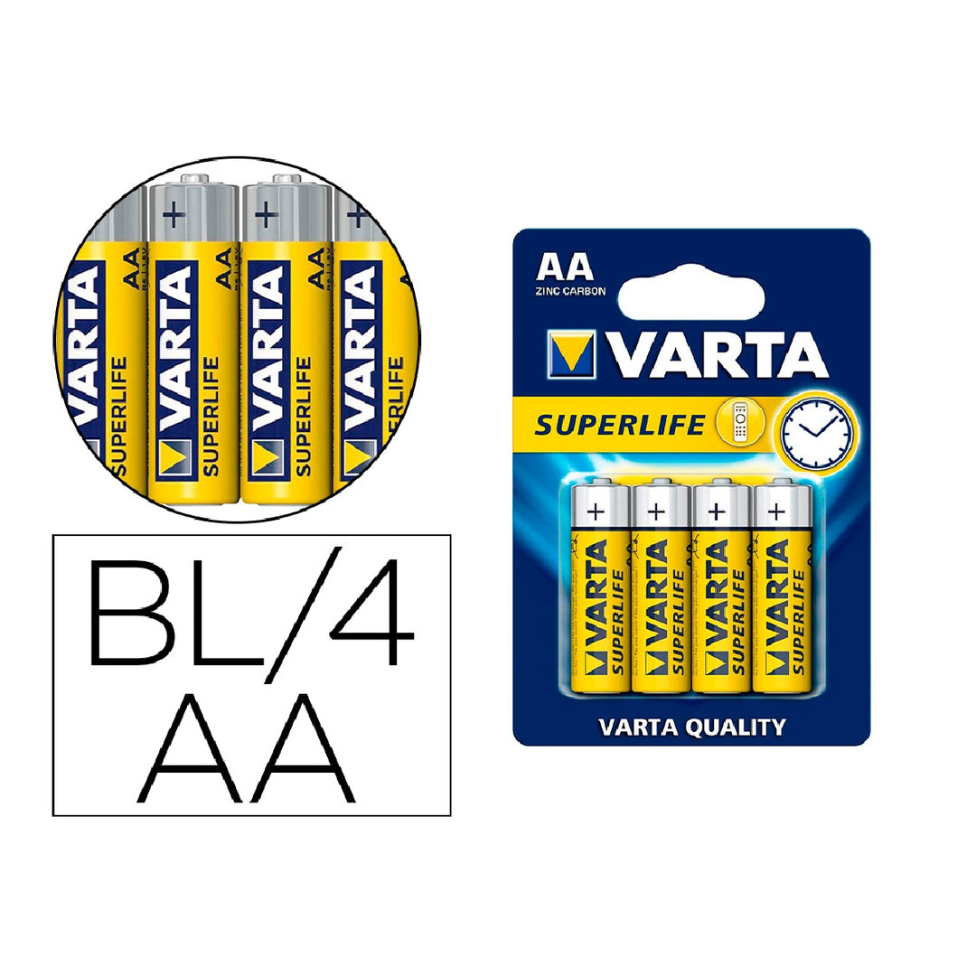 VARTA - Pila Varta Salina Superlife AA Tipo R-06 Blister de 4 Unidades