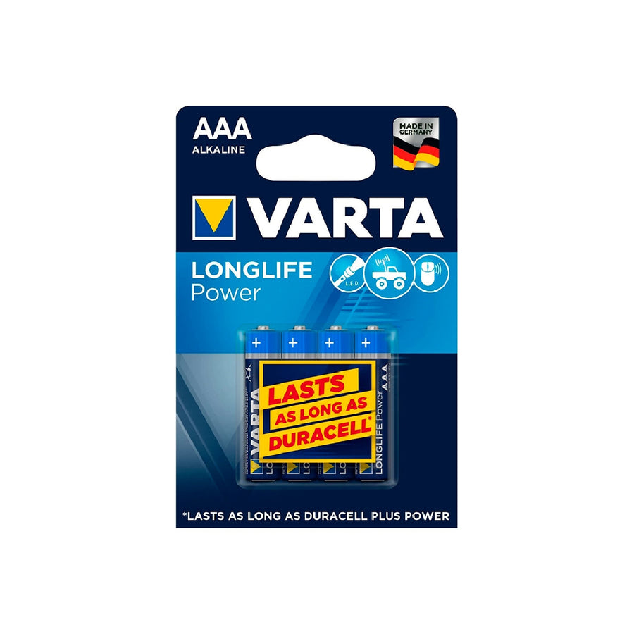 VARTA - Pila Varta Alcalina Longlife Power Aaa Tipo LR-03 Blister de 4 Unidades