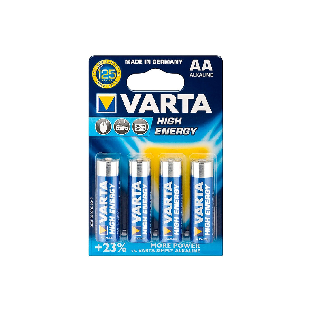 VARTA - Pila Varta Alcalina Longlife Power AA Tipo LR-06 Blister de 4 Unidades