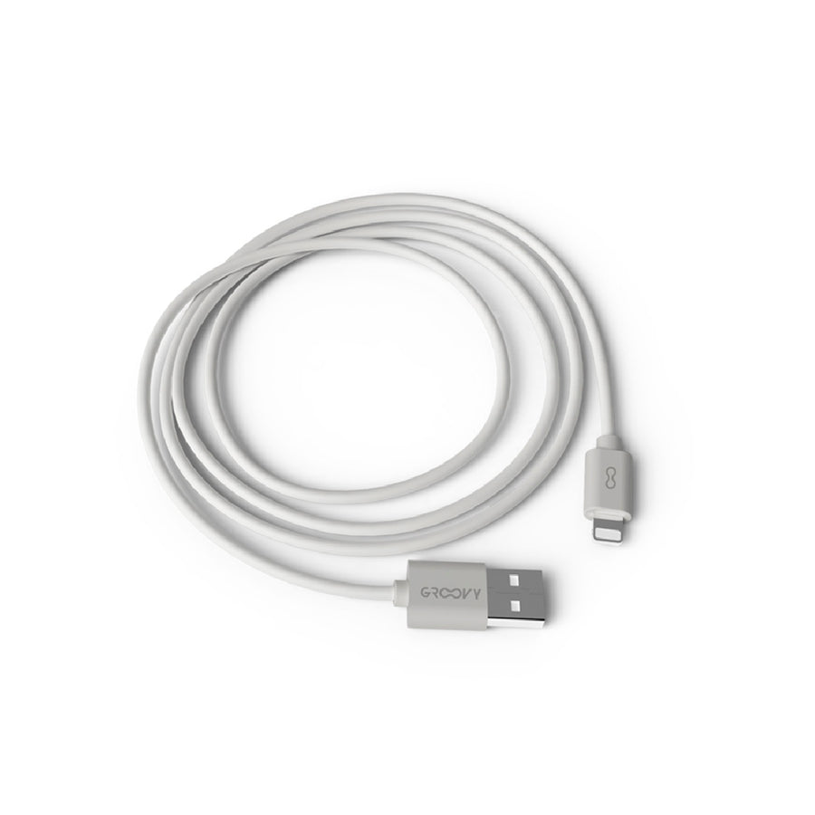 GROOVY - Cable Groovy Usb 2.0 a Apple Lightning Longitud 1 Metro Color Blanco
