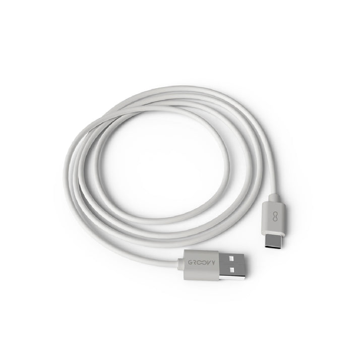 GROOVY - Cable Groovy Usb-A a Tipo C Longitud 1 mt Color Blanco