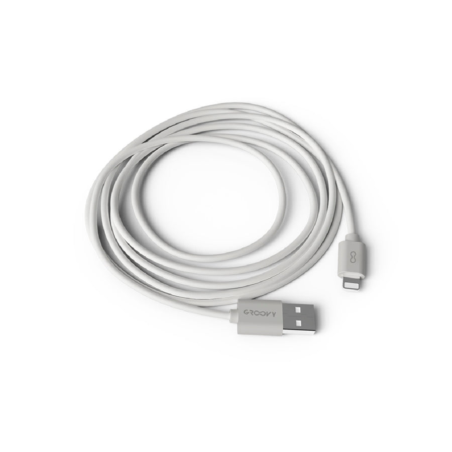 GROOVY - Cable Groovy Usb 2.0 a Apple Lightning Longitud de Cable 2 Metros Color Blanco