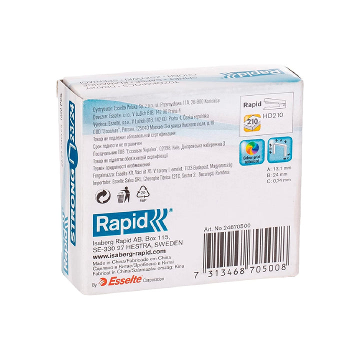 RAPID - Grapas Rapid Strong no23/24 Galvanizadas Caja de 1000 Unidades