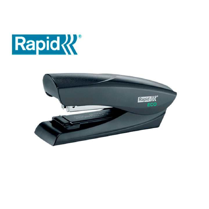 RAPID - Grapadora Rapid Fashion Eco Plastico 100% Reciclado Capacidad 25 Hojas Usa Grapas 24/6 y 26/6 Color Negro