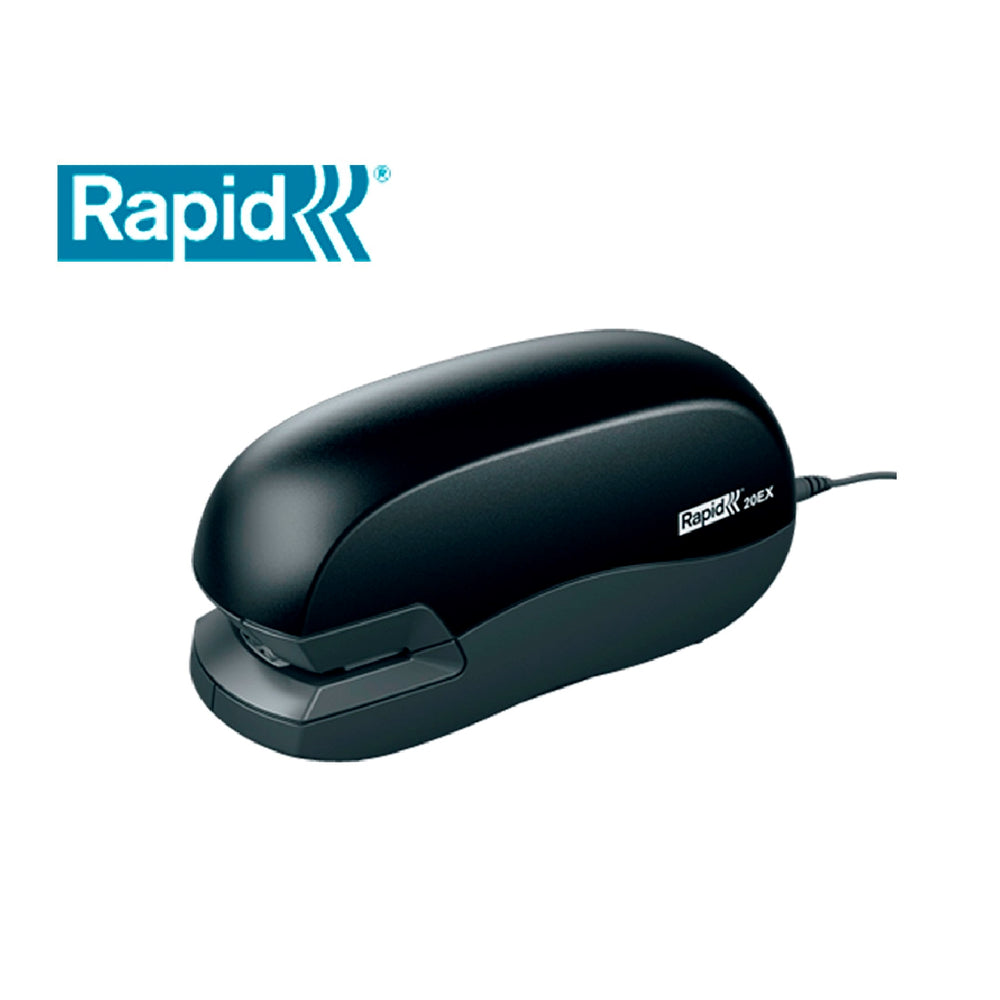 RAPID - Grapadora Rapid Electrica 20ex Fixativ Capacidad de Grapado 20 Hojas Usa Grapas 24/6 y 26/6 Color Negro