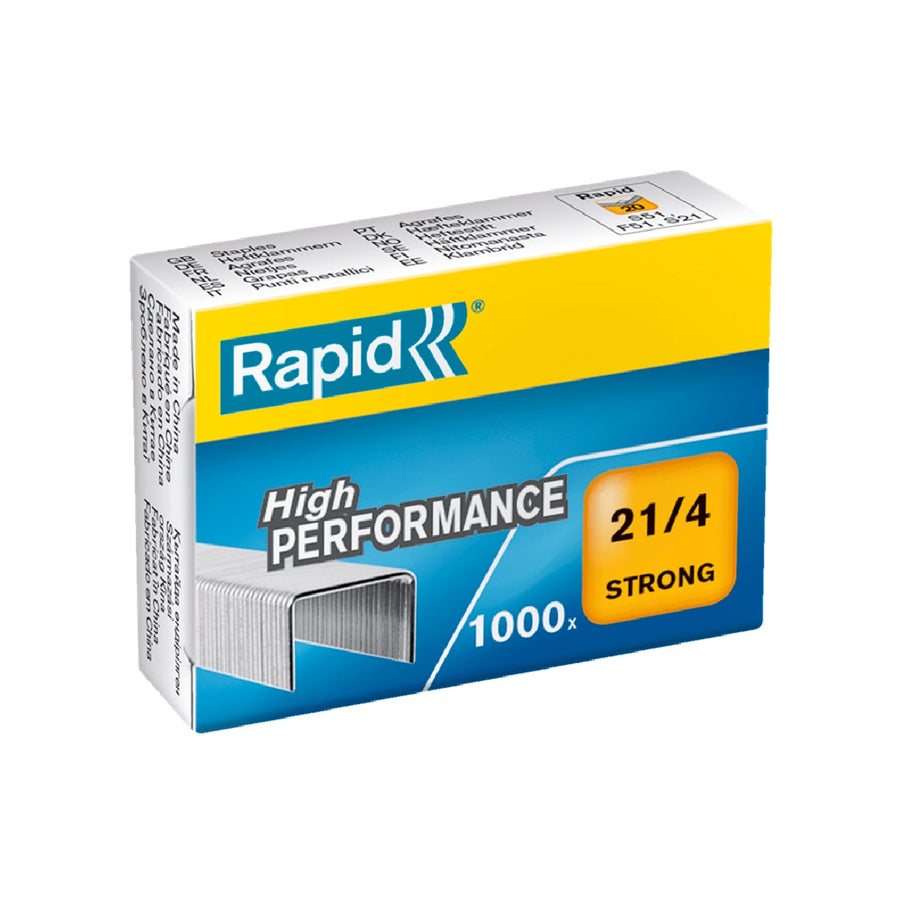 RAPID - Grapas Rapid 21/4 mm Galvanizada Strong Caja de 1000 Unidades