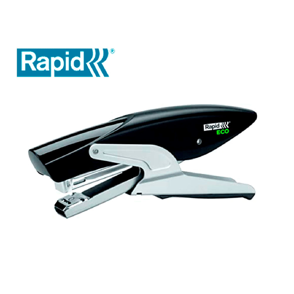 RAPID - Grapadora Rapid de Tenaza Eco Plastico Reciclado 100% Capacidad de Grapado 20 Hojas Usa Grapas 24/6 y 26/6 Color