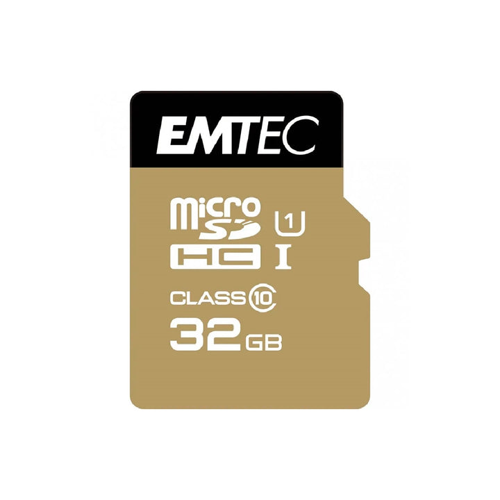 EMTEC - Memoria SD Micro Emtec Class 10 Gold Con Adaptador 32 GB