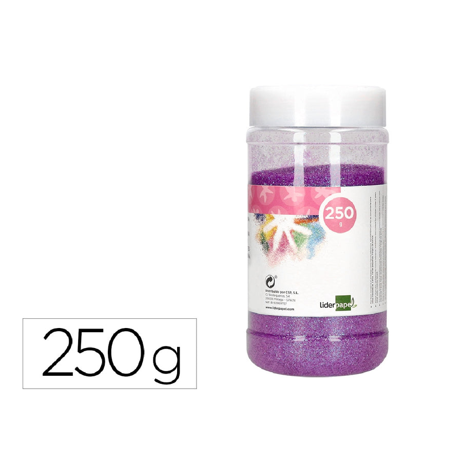 LIDERPAPEL - Purpurina Liderpapel Fantasia Color Metalico Violeta Pastel Bote de 250 GR