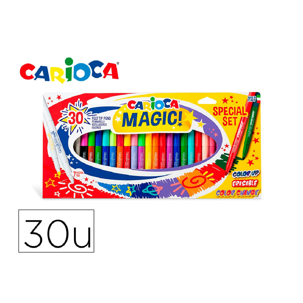 CARIOCA - Rotulador Carioca Magic Markers Special Set Caja 30 Unidades Colores Surtidos