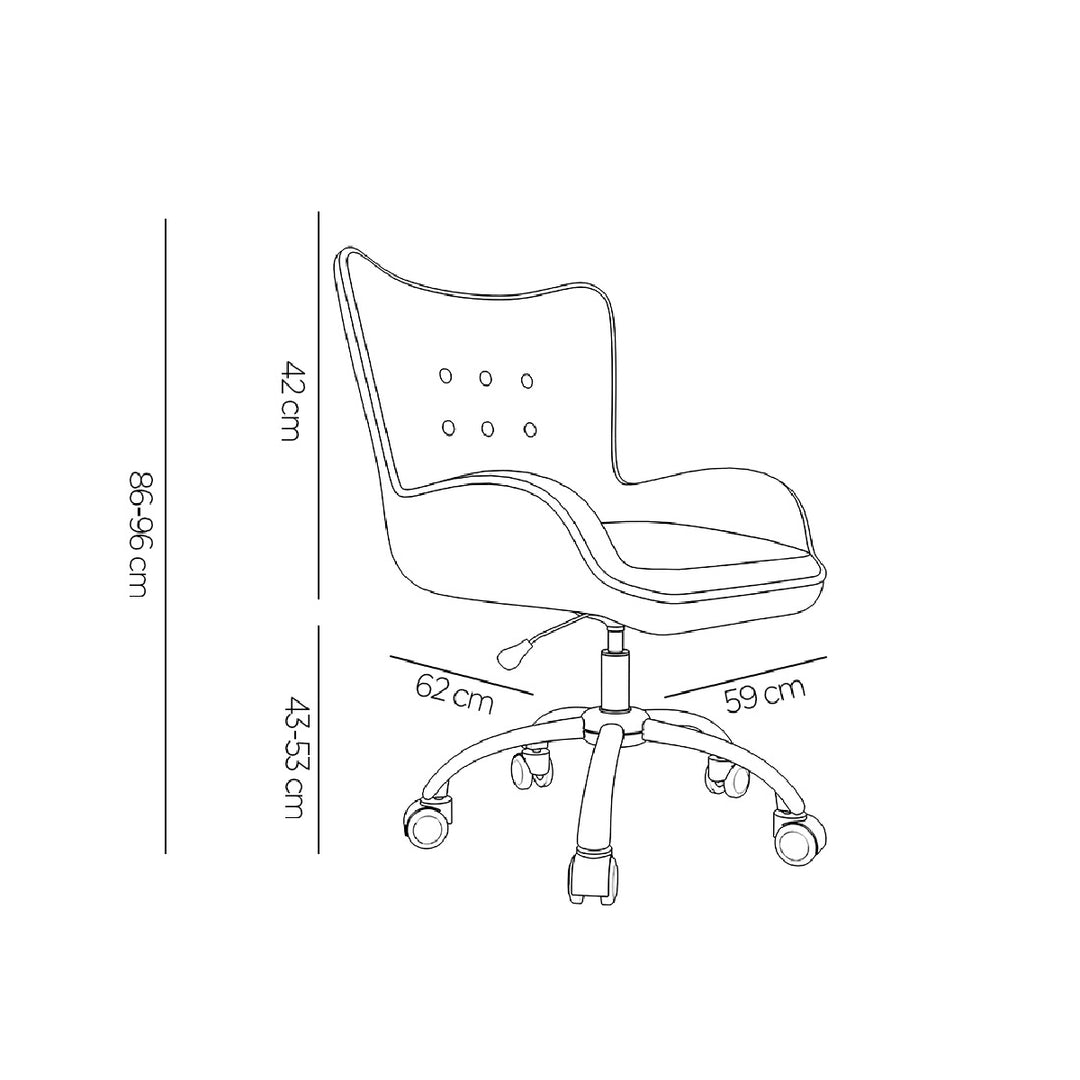 Q-CONNECT - Silla Q-Connect Escritorio Mes Sina Base Metalica Alt Max 960 Anc 570 Prof 620 Ruedas Premium Color Gris