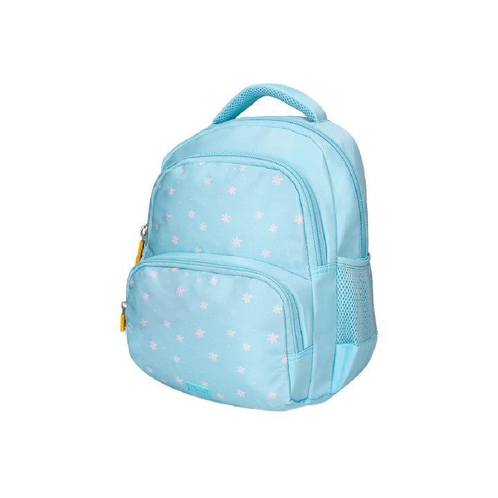 LIDERPAPEL - Cartera escolar liderpapel moc hila multibolsillo infantil flowers azul 350x110x270 mm. 