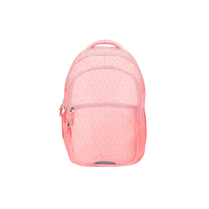 LIDERPAPEL - Cartera Escolar Liderpapel Moc Hila Multibolsillo Diseno Rosa 450x145x300 mm