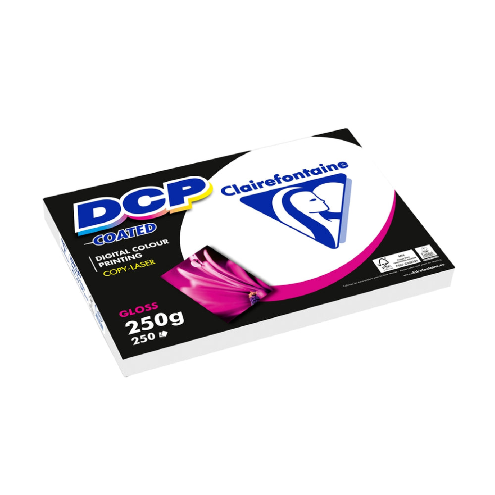 CLAIREFONTAINE - Papel Fotocopiadora Color Dcp Coated Glossy Din A4 250 Gramos Paquete 250 Hojas
