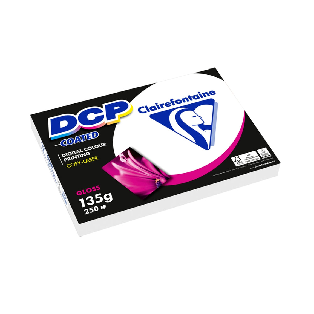 CLAIREFONTAINE - Papel Fotocopiadora Color Dcp Coated Glossy Din A3 135 Gramos Paquete de 250 Hojas