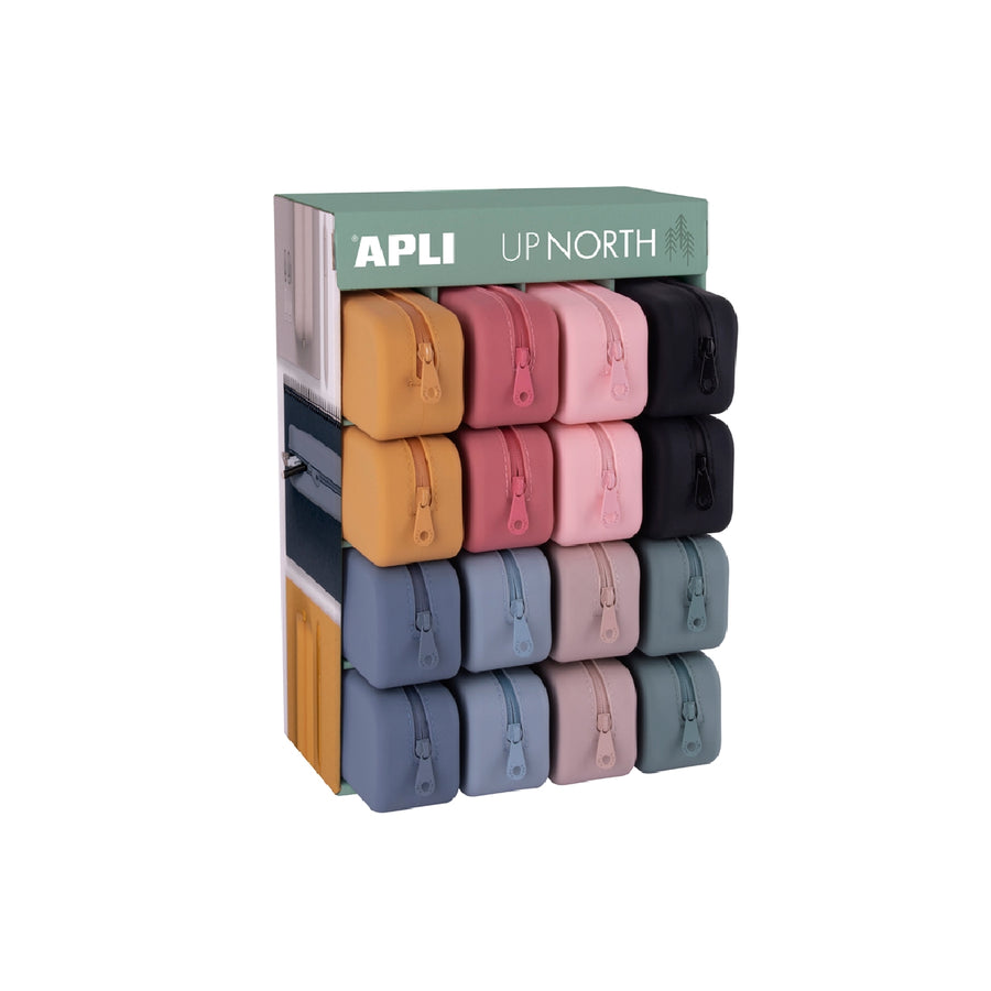 APLI - Bolso Escolar Portatodo Apli UP North Silicona Colores Surtidos 75x185x55 mm
