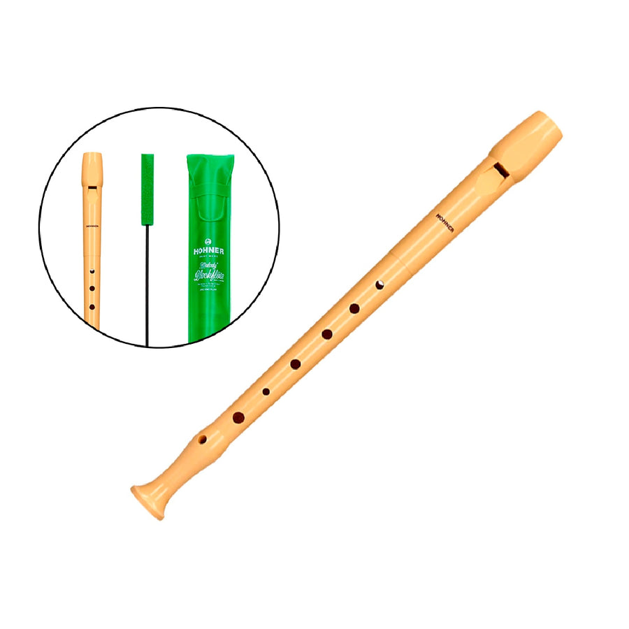 HOHNER - Flauta hohner 9508 color marfil funda verde. 