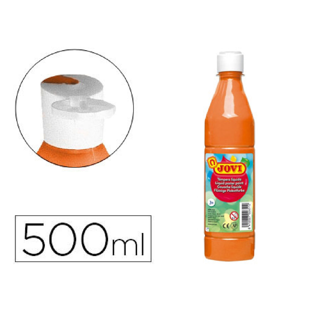 JOVI - Tempera Liquida Jovi Escolar 500 ML Naranja