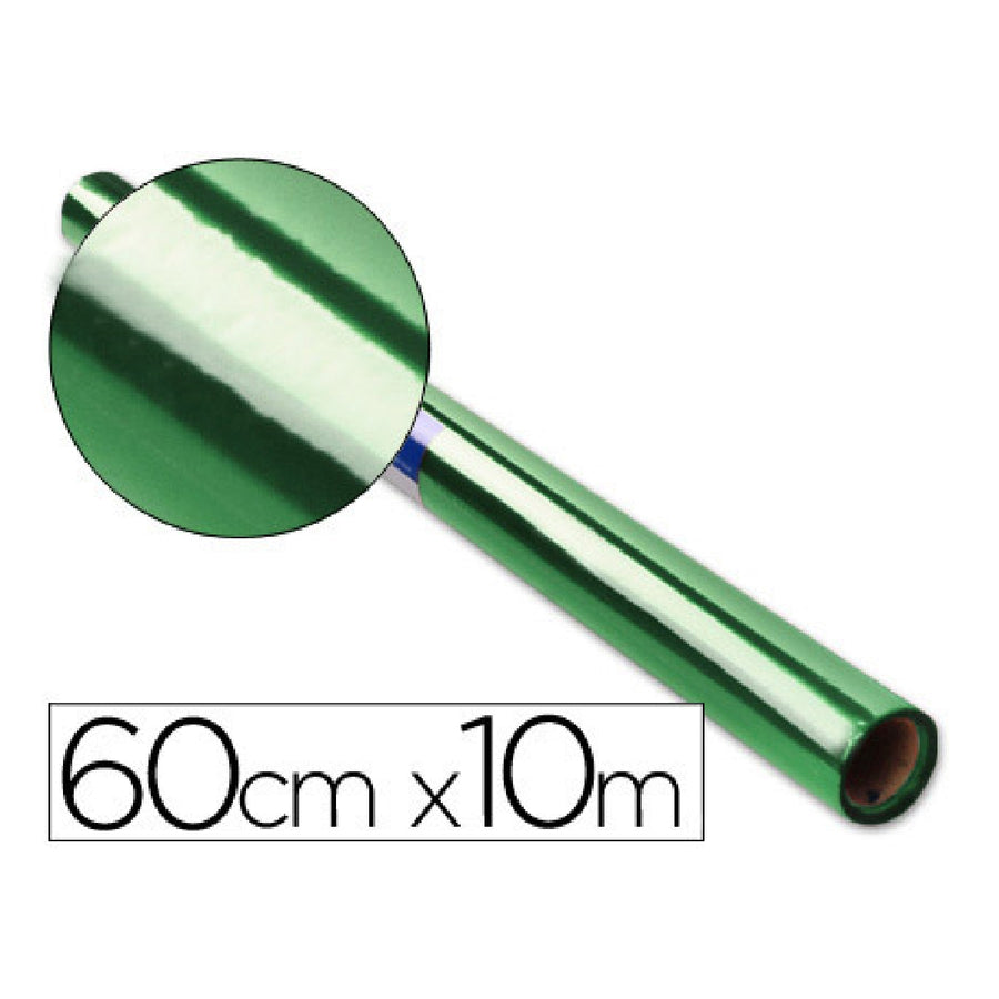 LIDERPAPEL - Papel Celofan Liderpapel Rollo Verde 0.60 X 10 mt