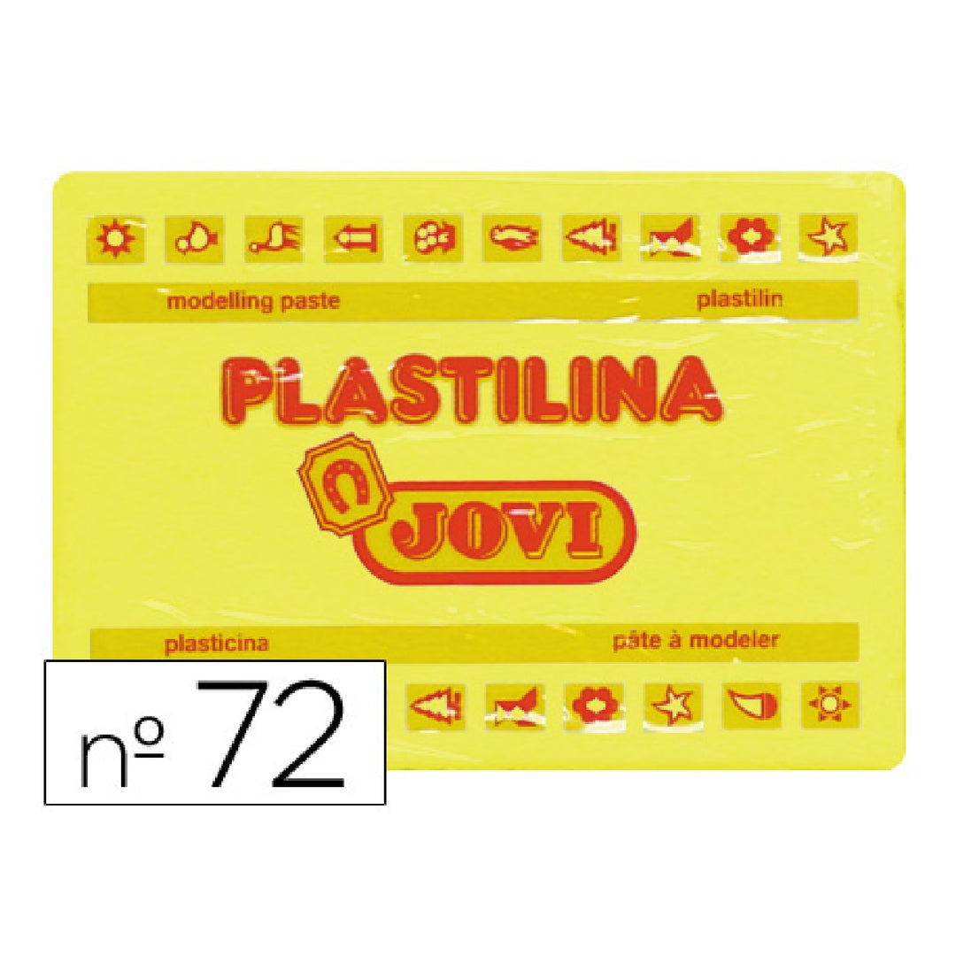 JOVI - Plastilina Jovi 72 Amarillo Claro Unidad Tamano Grande