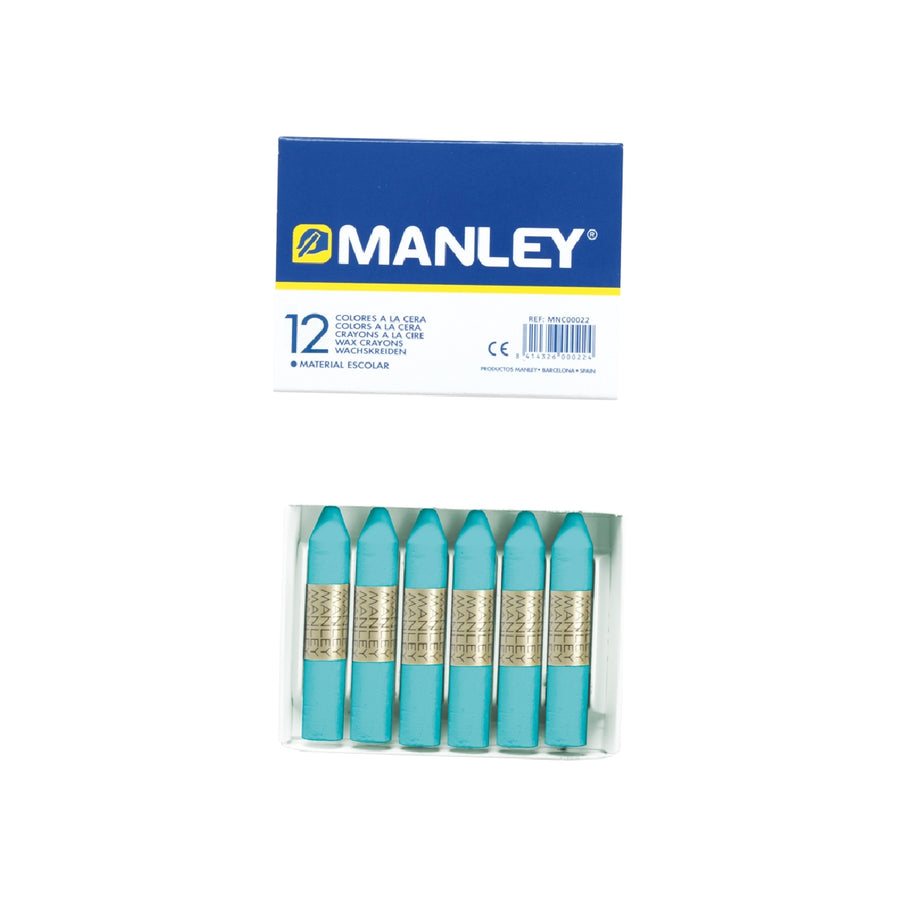 CERA - Lapices Cera Manley Unicolor Azul Turquesa N.16 Caja de 12 Unidades