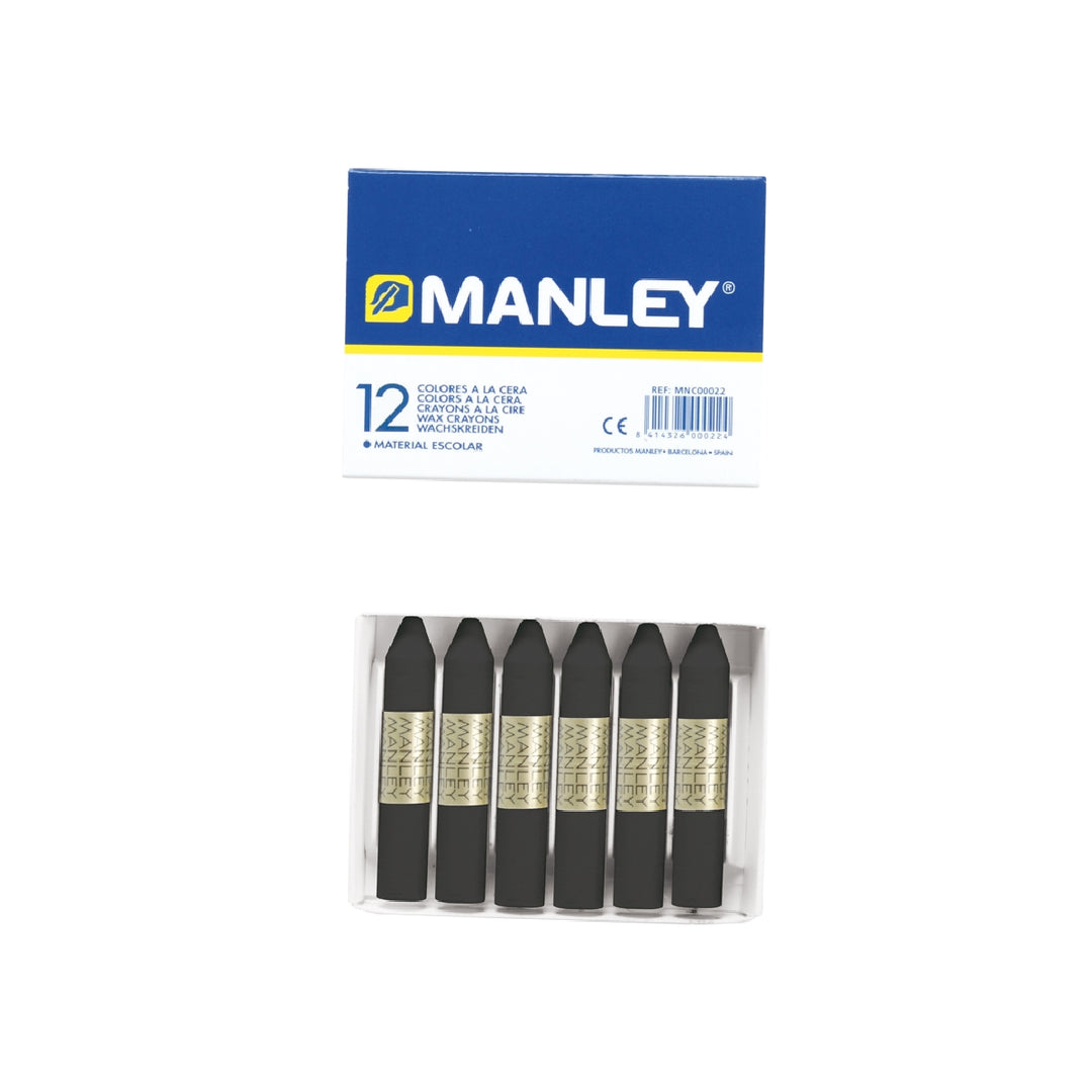 CERA - Lapices Cera Manley Unicolor Negro N.30 Caja de 12 Unidades