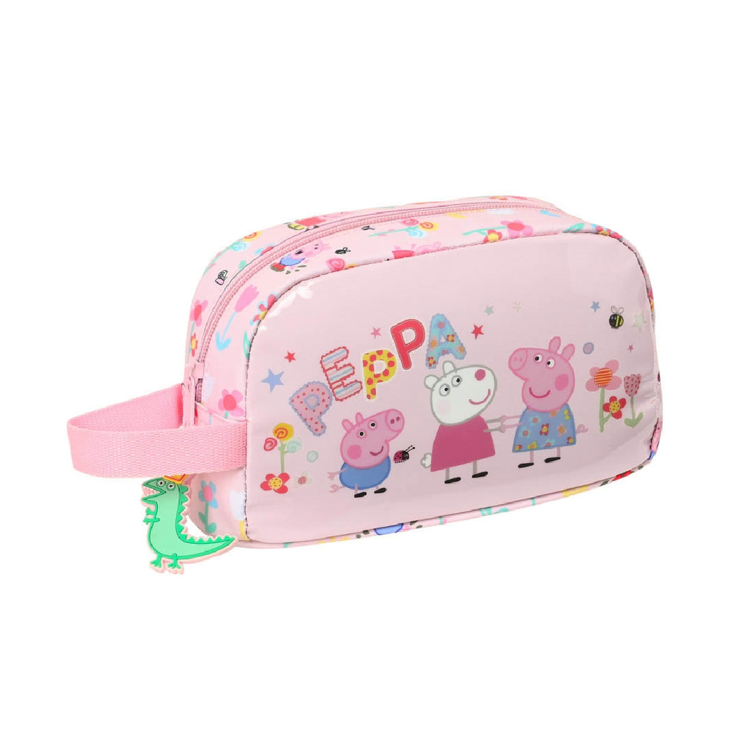 SAFTA - Cartera Escolar Safta Portadesayunos 215x65x120 mm Peppa Pig Having FUN