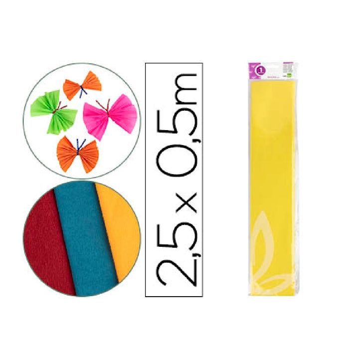 LIDERPAPEL - Papel Crespon Liderpapel 50 cm X 2.5M 34g/M2 Amarillo