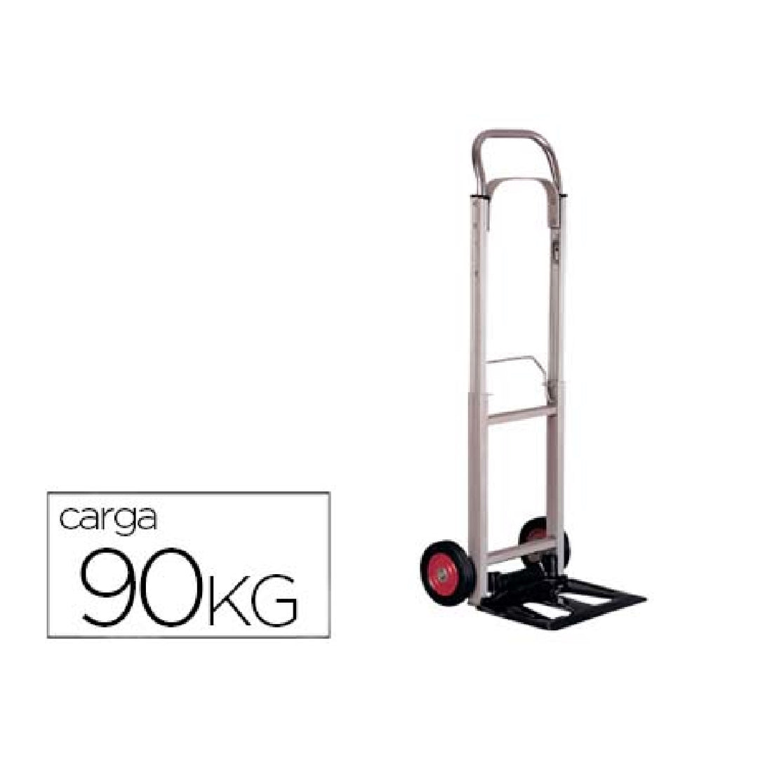 Q-CONNECT - Carretilla Portapaquetes Q-Connect Con Ruedas Plegablesen Aluminio Carga 90 KG 1110x390x410 mm