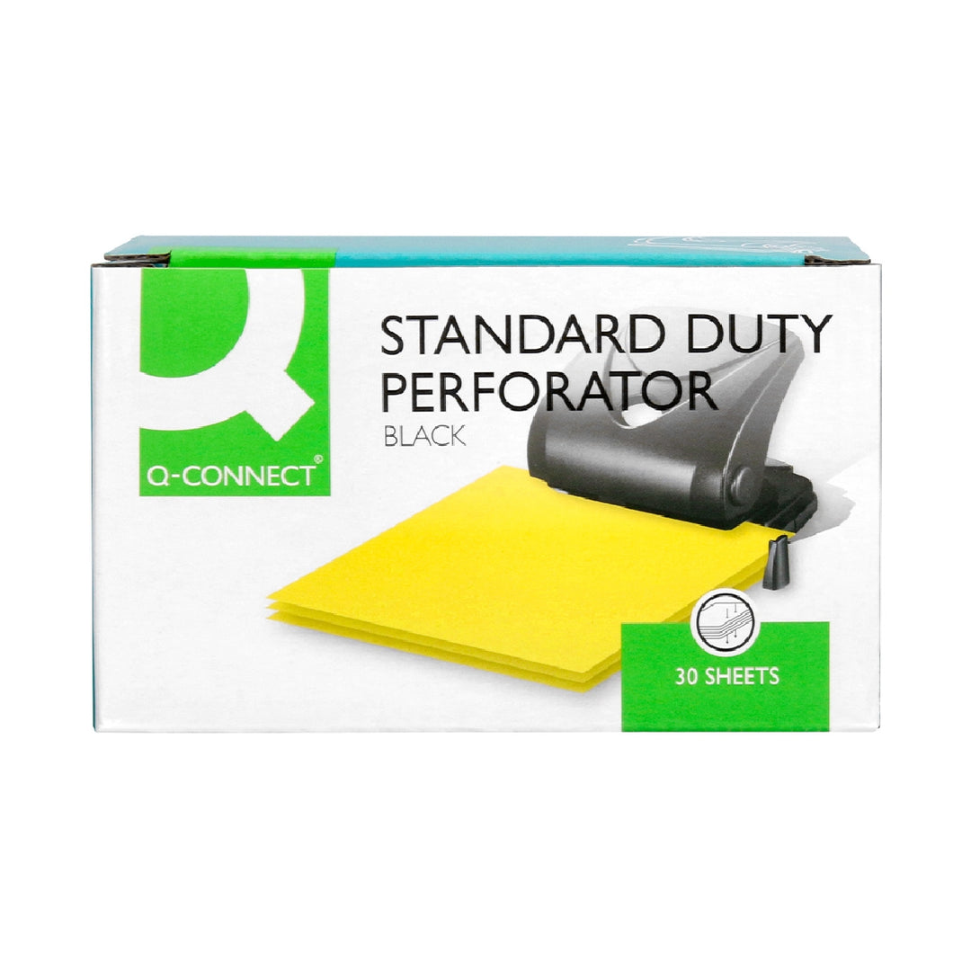 Q-CONNECT - Taladrador Q-Connect Kf01235 Negro Abertura 2.7 mm Capacidad 27 Hojas