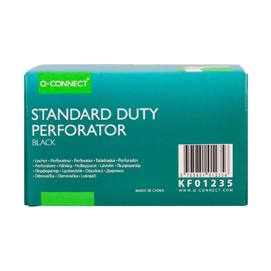 Q-CONNECT - Taladrador Q-Connect Kf01235 Negro Abertura 2.7 mm Capacidad 27 Hojas