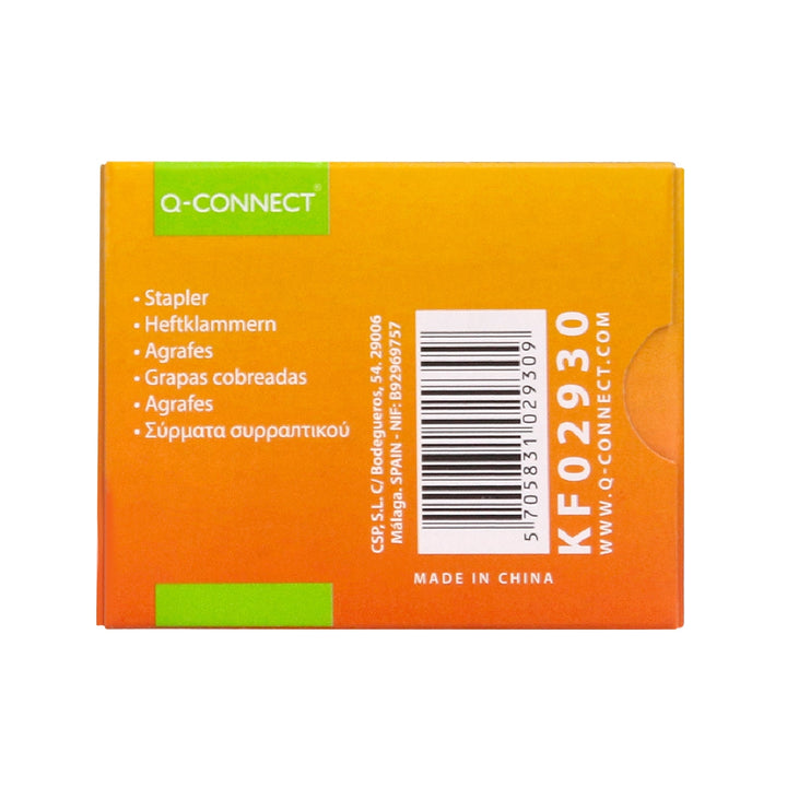 Q-CONNECT - Grapas Q-Connect no23/6 Cobreadas Caja de 1000 Unidades