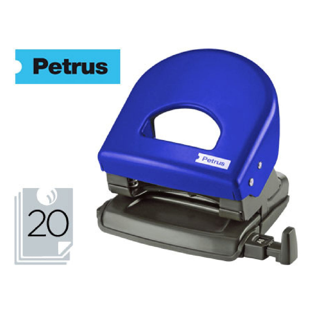 PETRUS - Taladrador Petrus 62 Color Azul Capacidad 20 Hojas