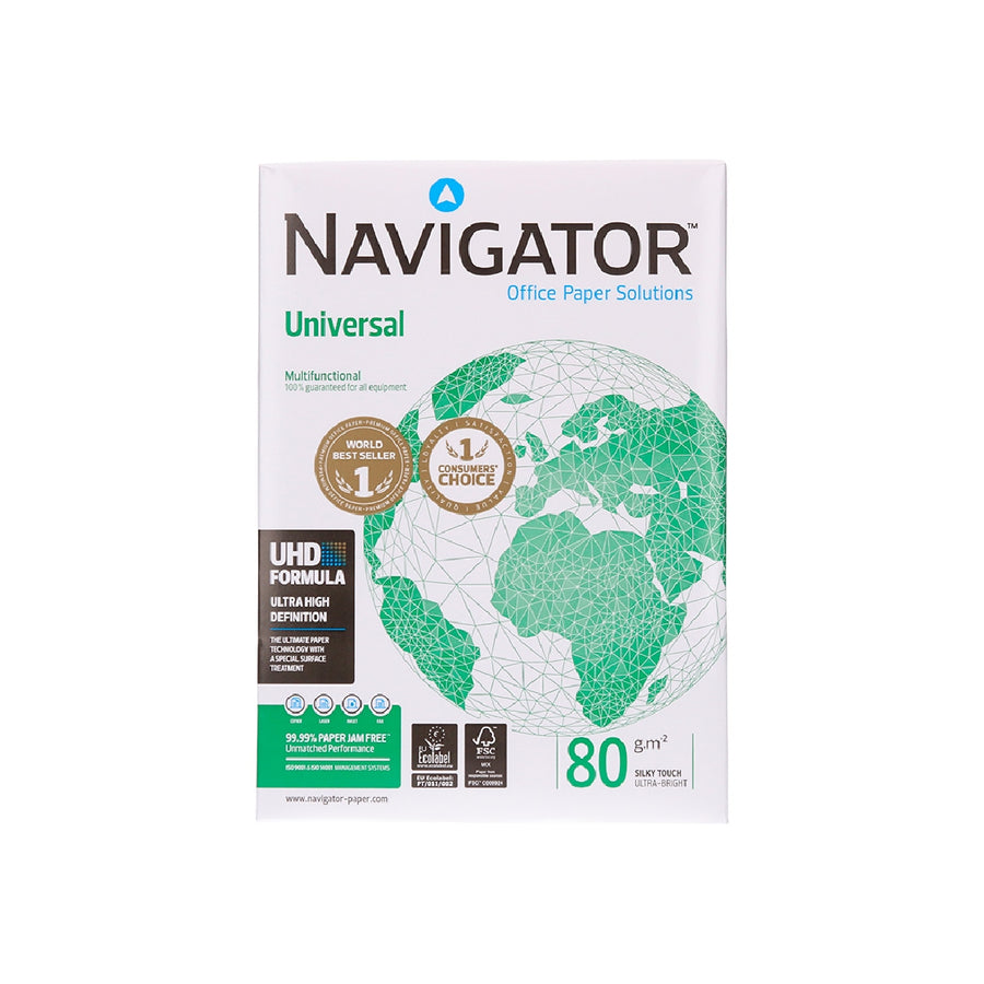 NAVIGATOR - Papel Fotocopiadora Navigator Din A4 80 Gramos Paquete de 500 Hojas