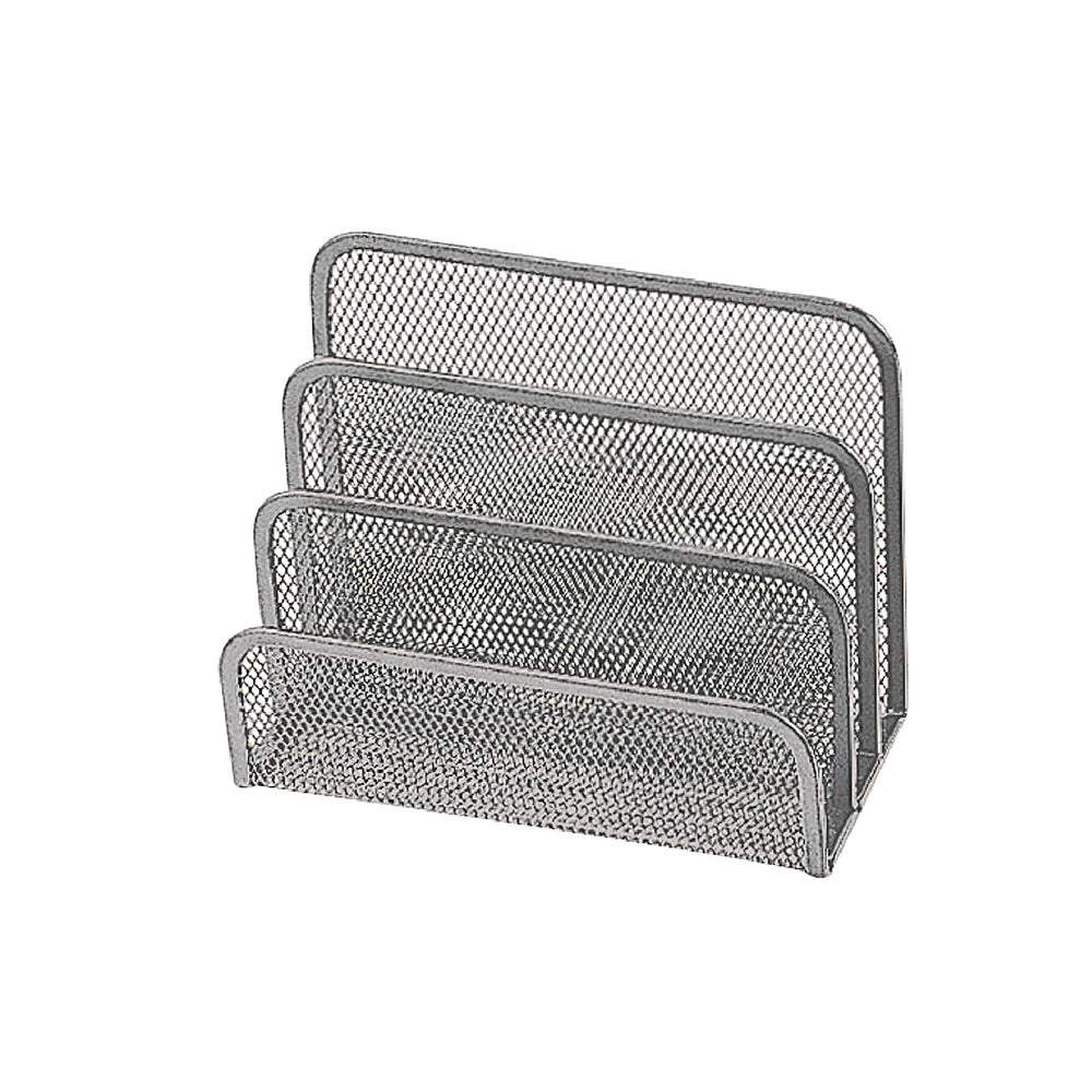 Q-CONNECT - Soporte Para Cartas Q-Connect Metalico Rejilla Gris 170x135x83 mm