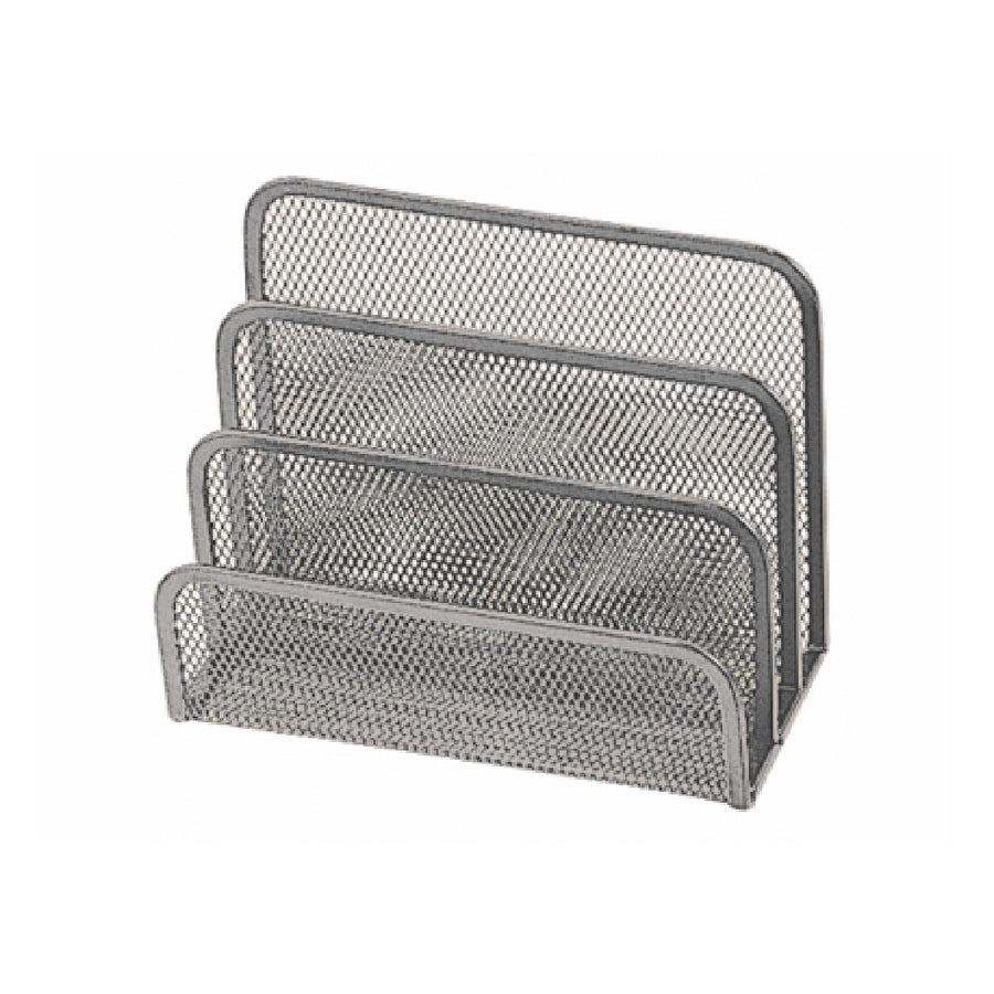 Q-CONNECT - Soporte Para Cartas Q-Connect Metalico Rejilla Gris 170x135x83 mm