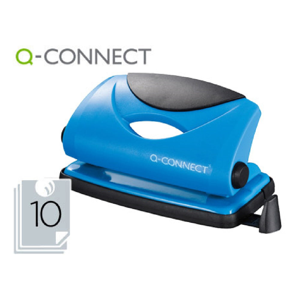 Q-CONNECT - Taladrador Q-Connect Kf02153 Azul Abertura 1 mm Capacidad 10 Hojas