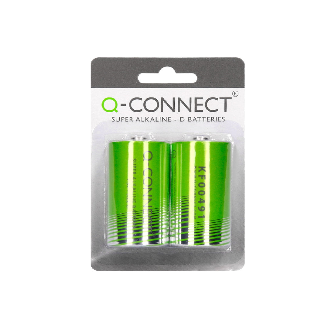 Q-CONNECT - Pila Q-Connect Alcalina D Blister de 2 Unidades