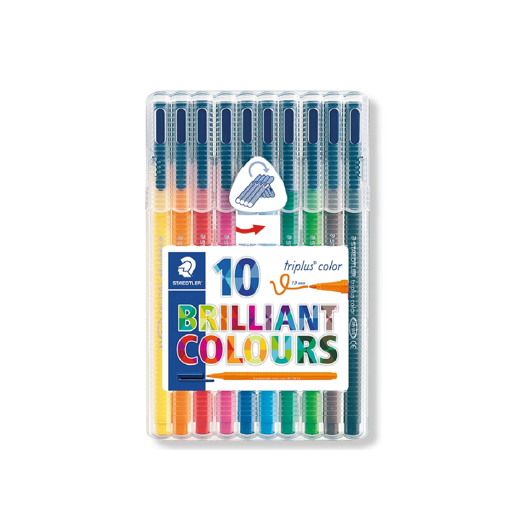 STAEDTLER - Rotulador Staedtler Triplus Color 323 Estuche de 10 Unidades Colores Surtidos