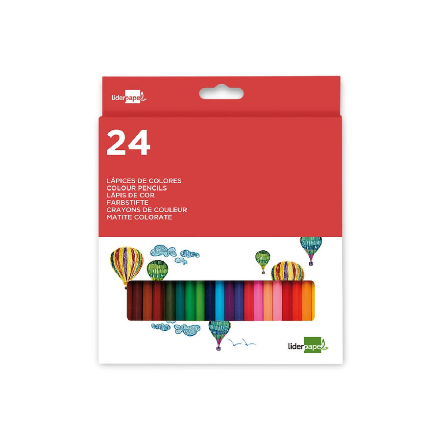 LIDERPAPEL - Lapices de Colores Liderpapel Caja de 24 Unidades Colores Surtidos