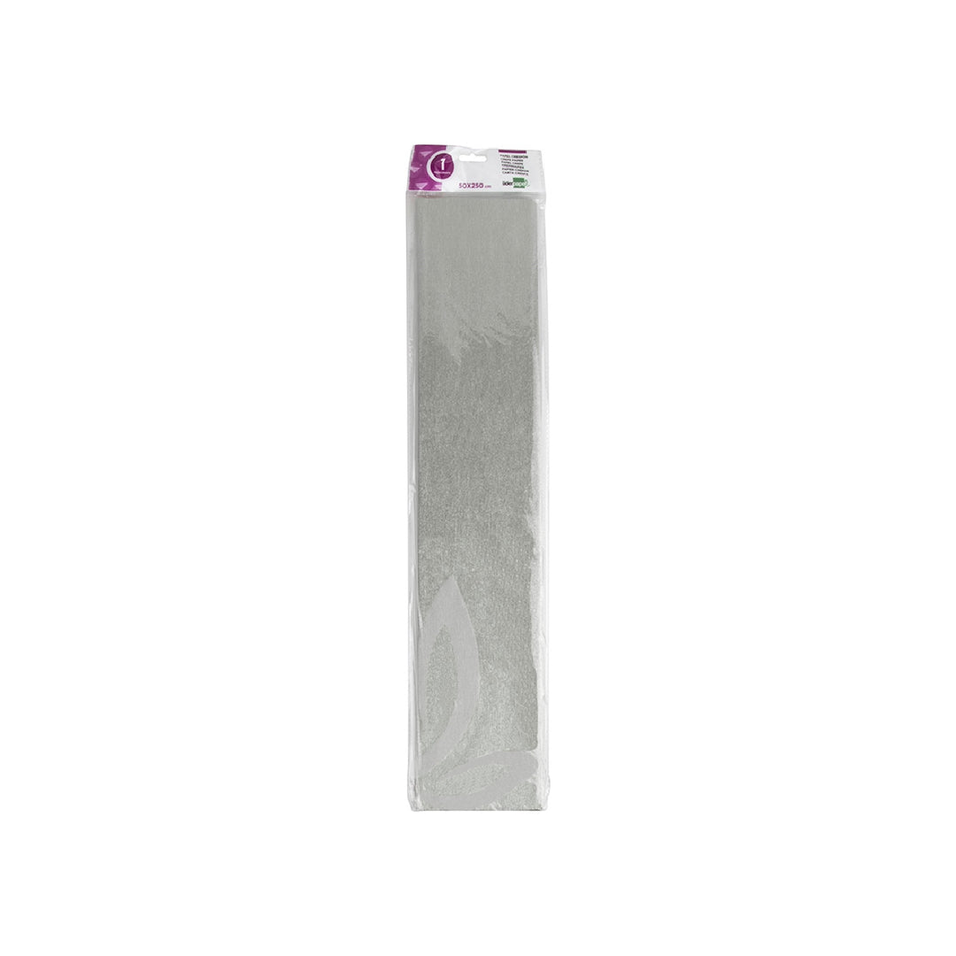 LIDERPAPEL - Papel Crespon Liderpapel 50 cm X 2.5M Metalizado Plata