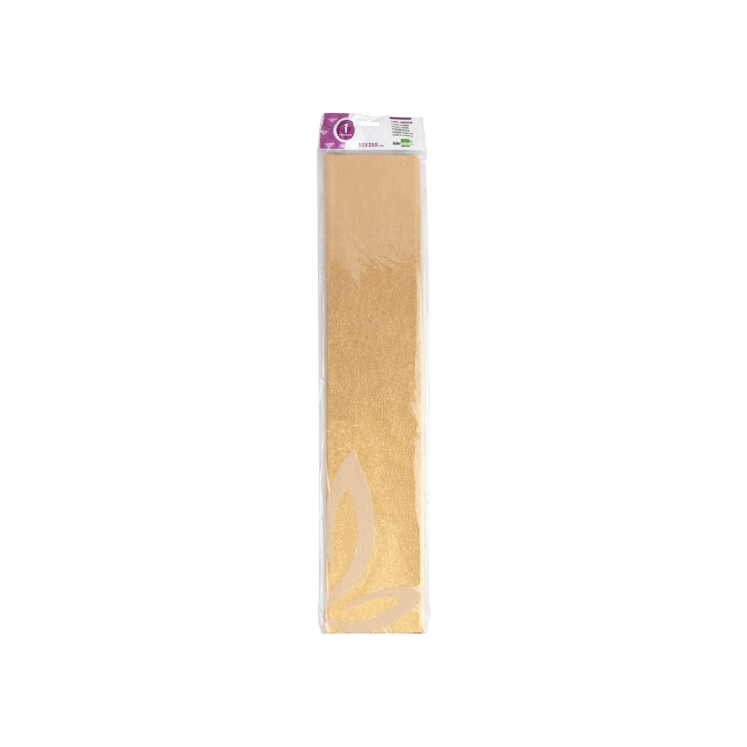 LIDERPAPEL - Papel Crespon Liderpapel 50 cm X 2.5M Metalizado ORO