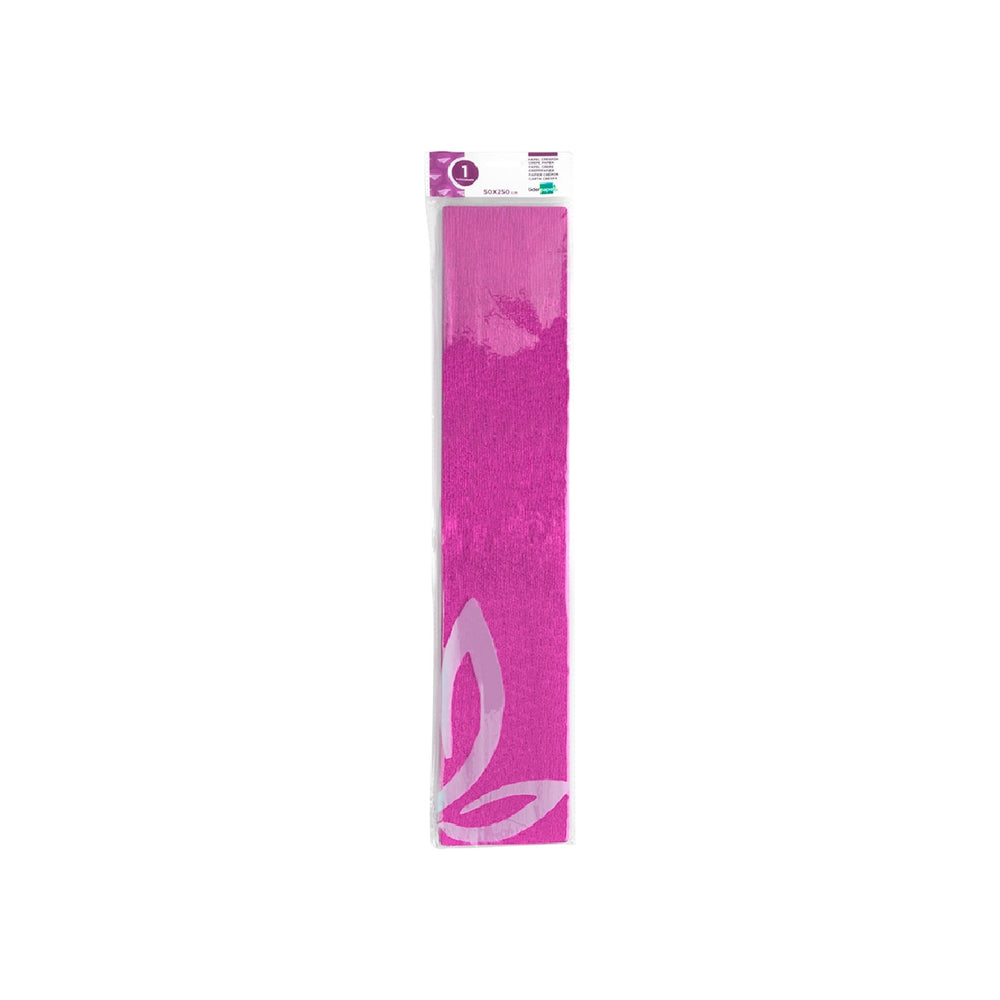LIDERPAPEL - Papel Crespon Liderpapel 50 cm X 2.5M Metalizado Rosa