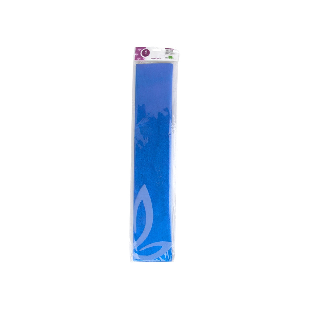LIDERPAPEL - Papel Crespon Liderpapel 50 cm X 2.5M Metalizado Azul