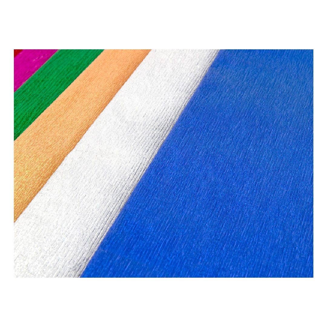 LIDERPAPEL - Papel Crespon Liderpapel 50 cm X 2.5M Metalizado Azul