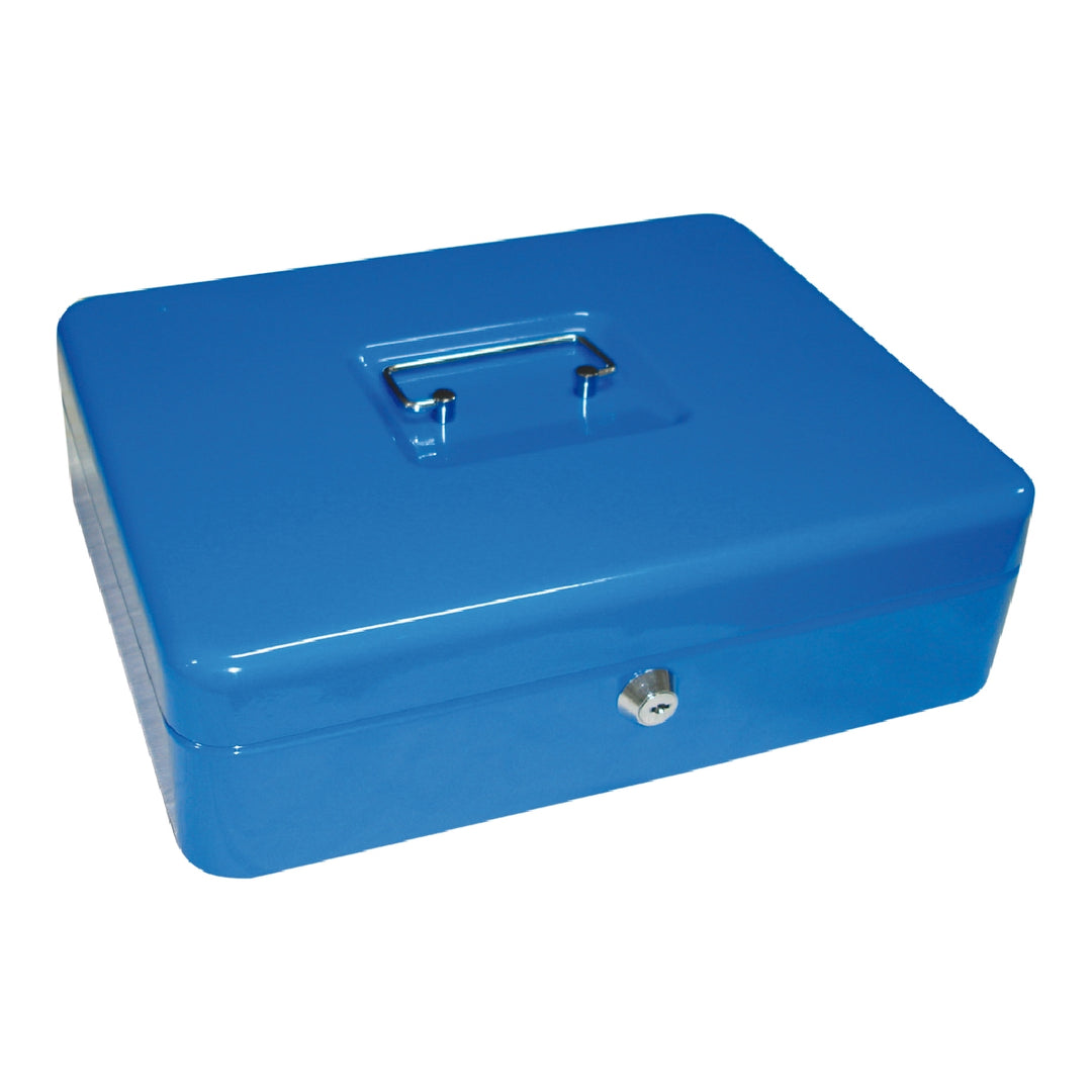 Q-CONNECT - Caja Caudales Q-Connect 12" 300x240x90 mm Azul Con Portamonedas