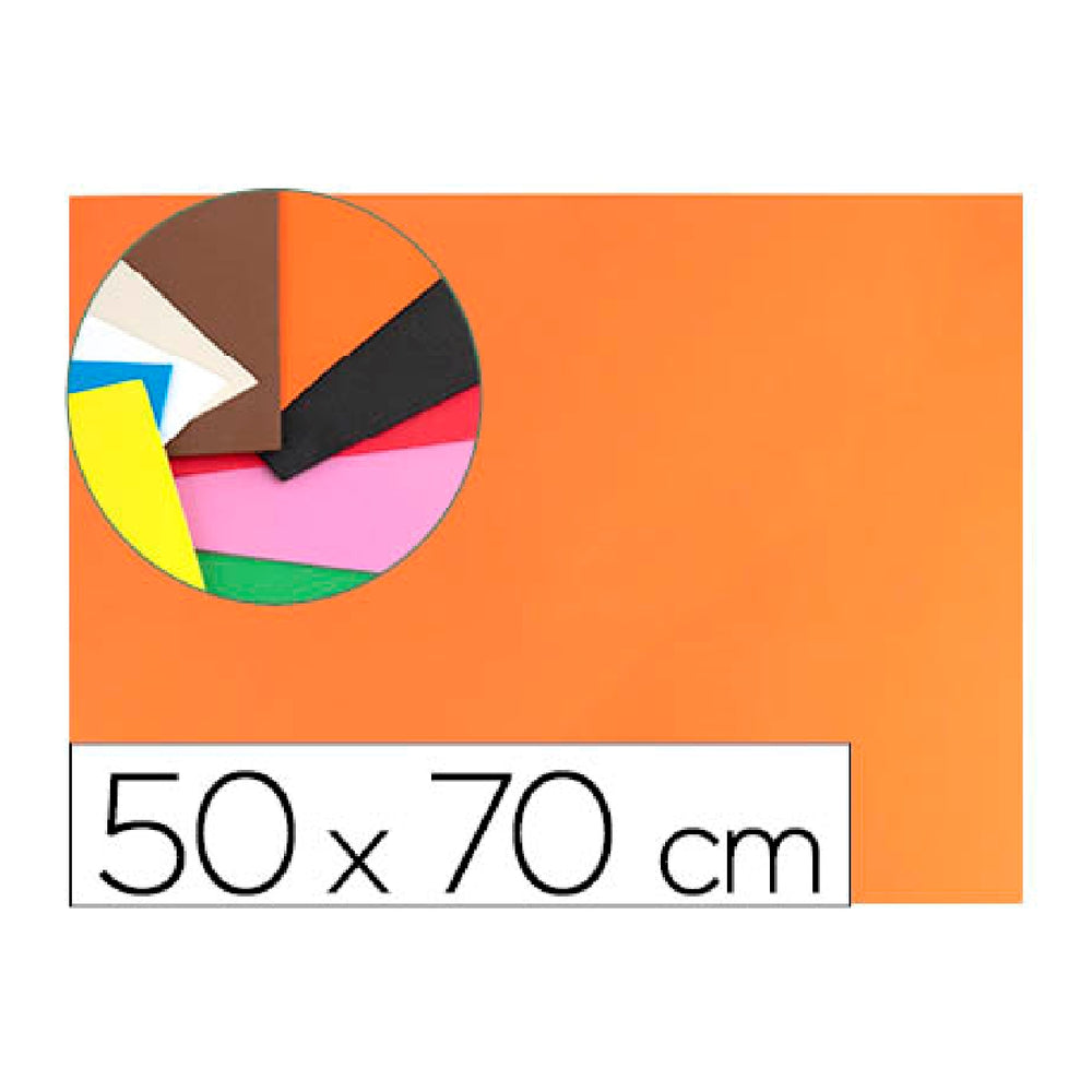 LIDERPAPEL - Goma Eva Liderpapel 50x70cm 60g/M2 Espesor 1.5mm Naranja