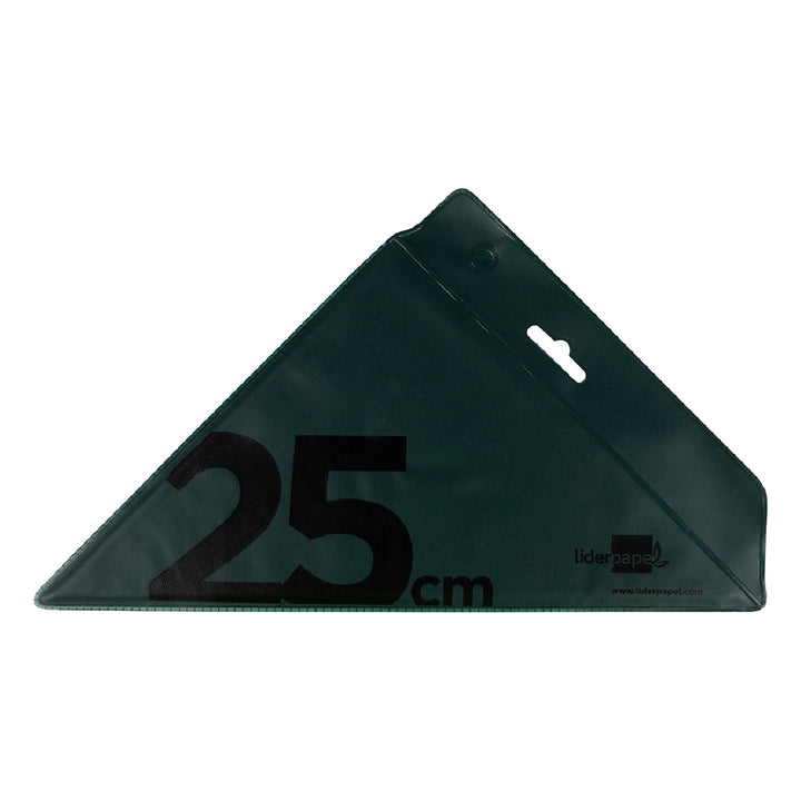 LIDERPAPEL - Escuadra Liderpapel 25 cm Acrilico Verde