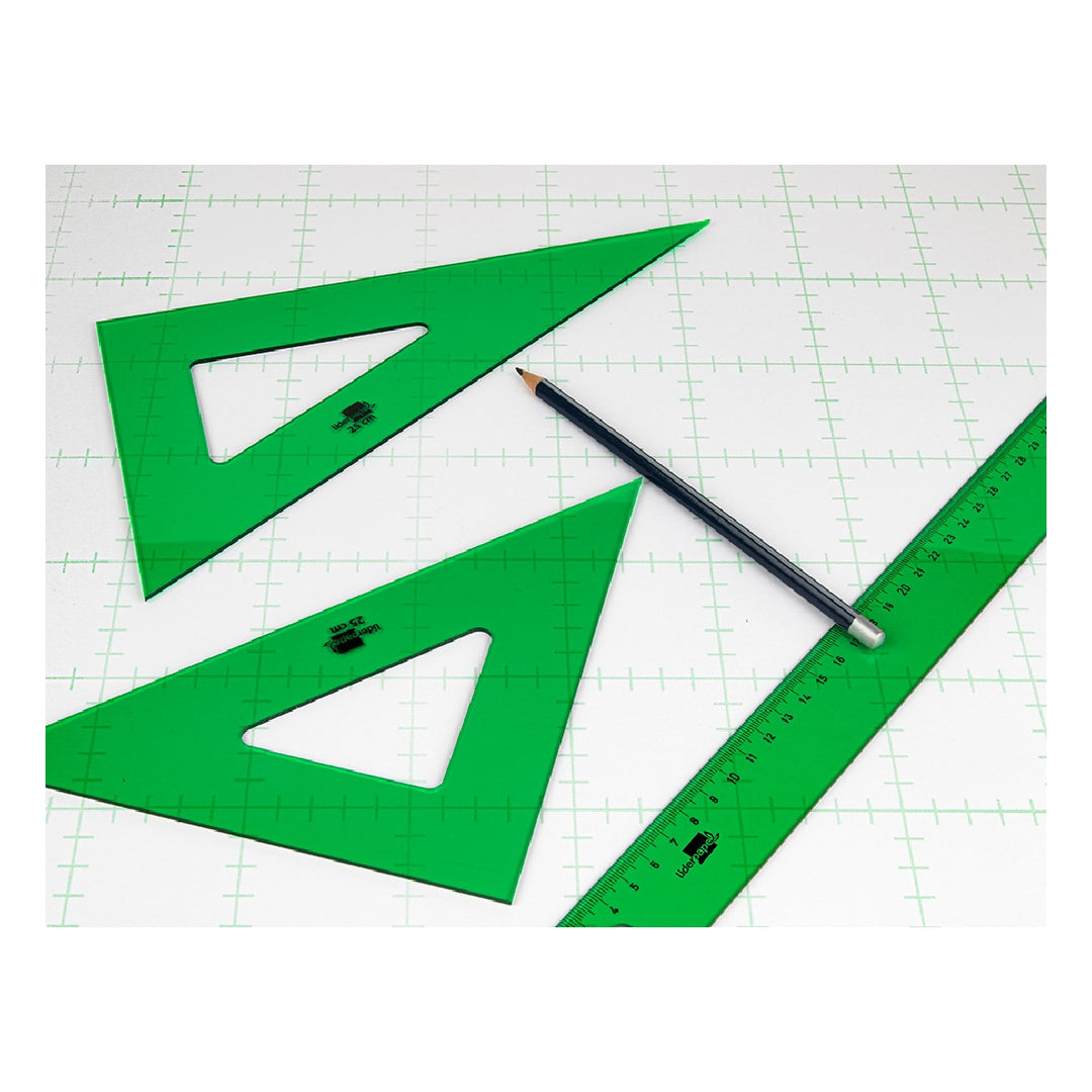 LIDERPAPEL - Escuadra Liderpapel 25 cm Acrilico Verde